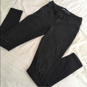Old Navy Rockstar black, distressed jeans